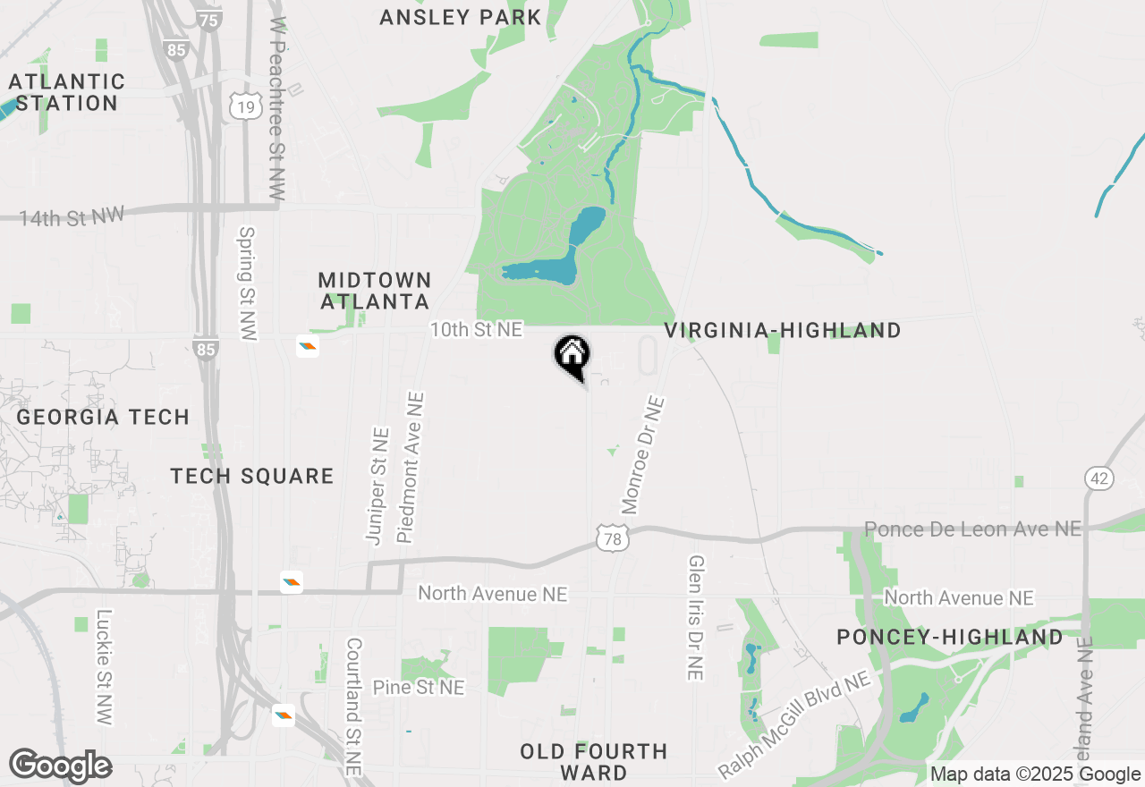 Map of 413 8th Street Ne #A, Atlanta, GA 30309