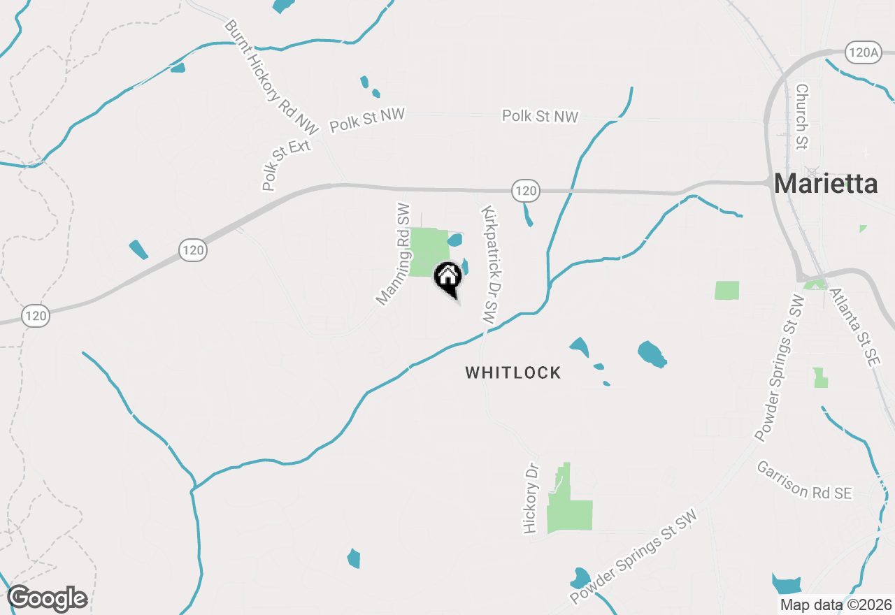 Map of 677 Hillandale Circle Sw, Marietta, GA 30064