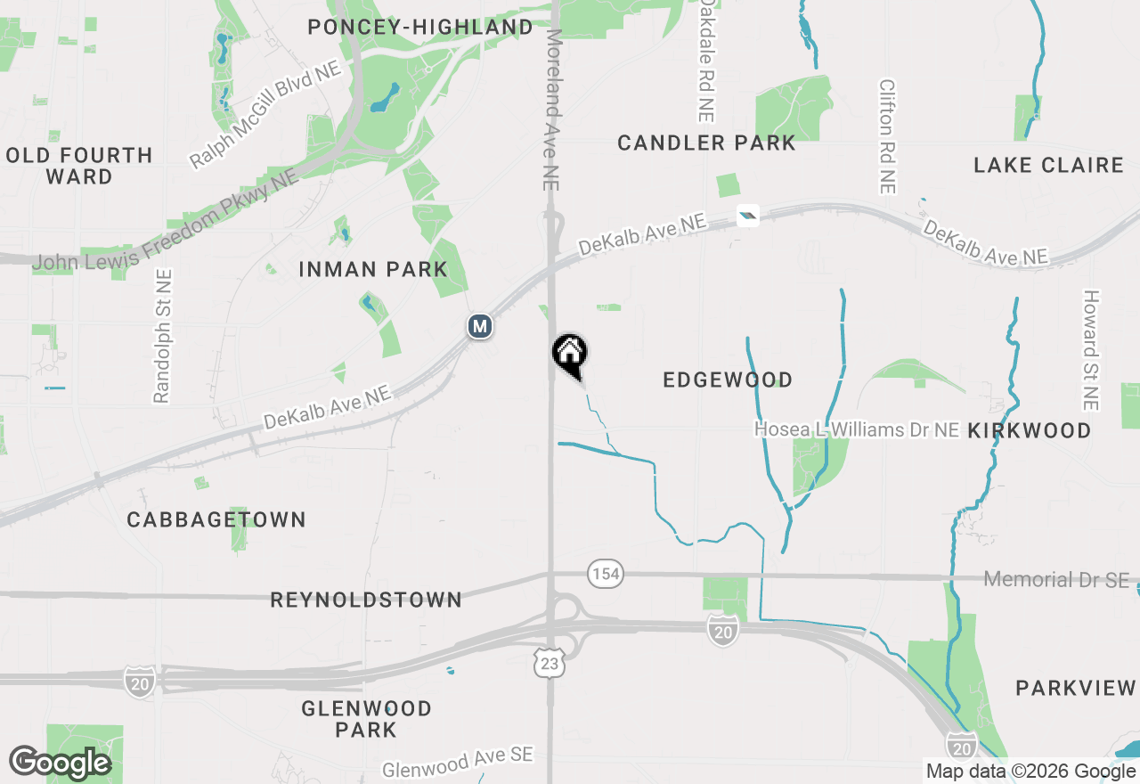 Map of 50 Screven Street Ne, Atlanta, GA 30307