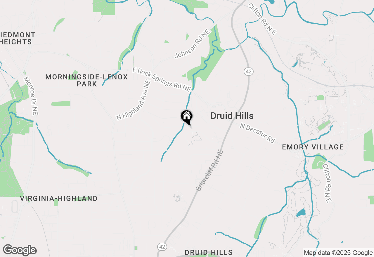 Map of 1265 University Drive, Atlanta, GA 30306