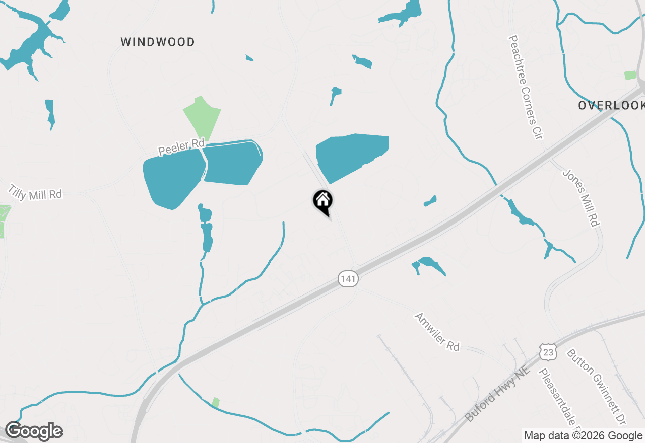 Map of 2838 Winter Rose Court, Dunwoody, GA 30360