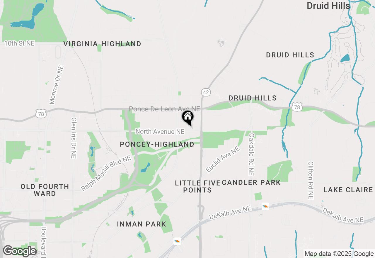 Map of 622 Seminole Avenue Ne, Atlanta, GA 30307