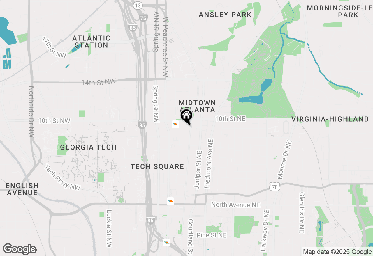 Map of 81 Peachtree Place Ne #2, Atlanta, GA 30309