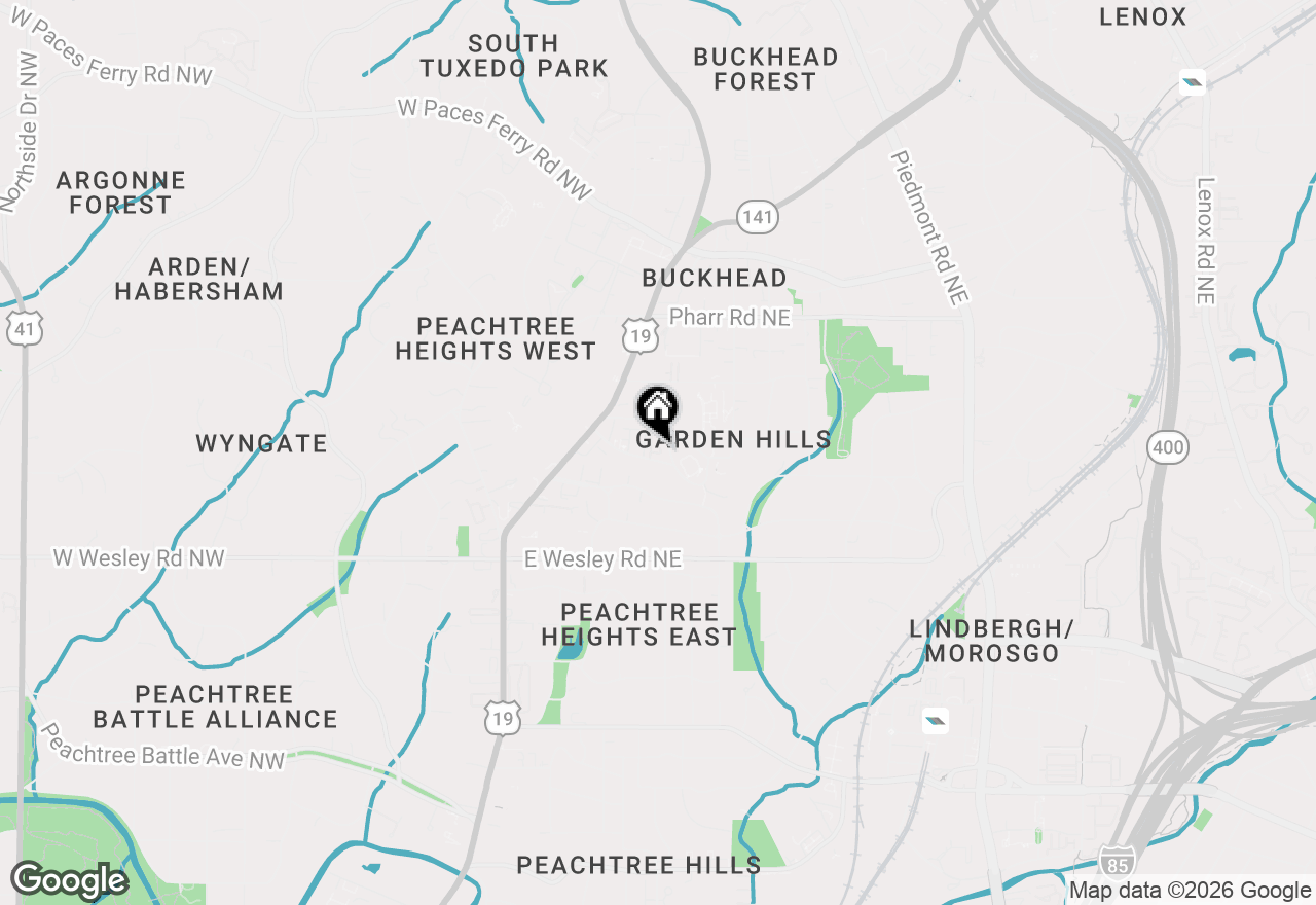 Map of 100 Sheridan Drive Ne, Atlanta, GA 30305