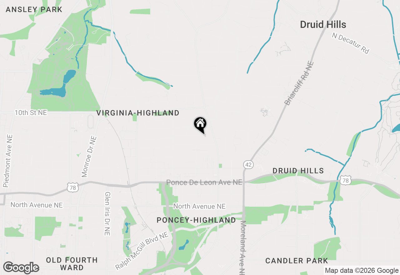 Map of 993 Highland View Ne, Atlanta, GA 30306