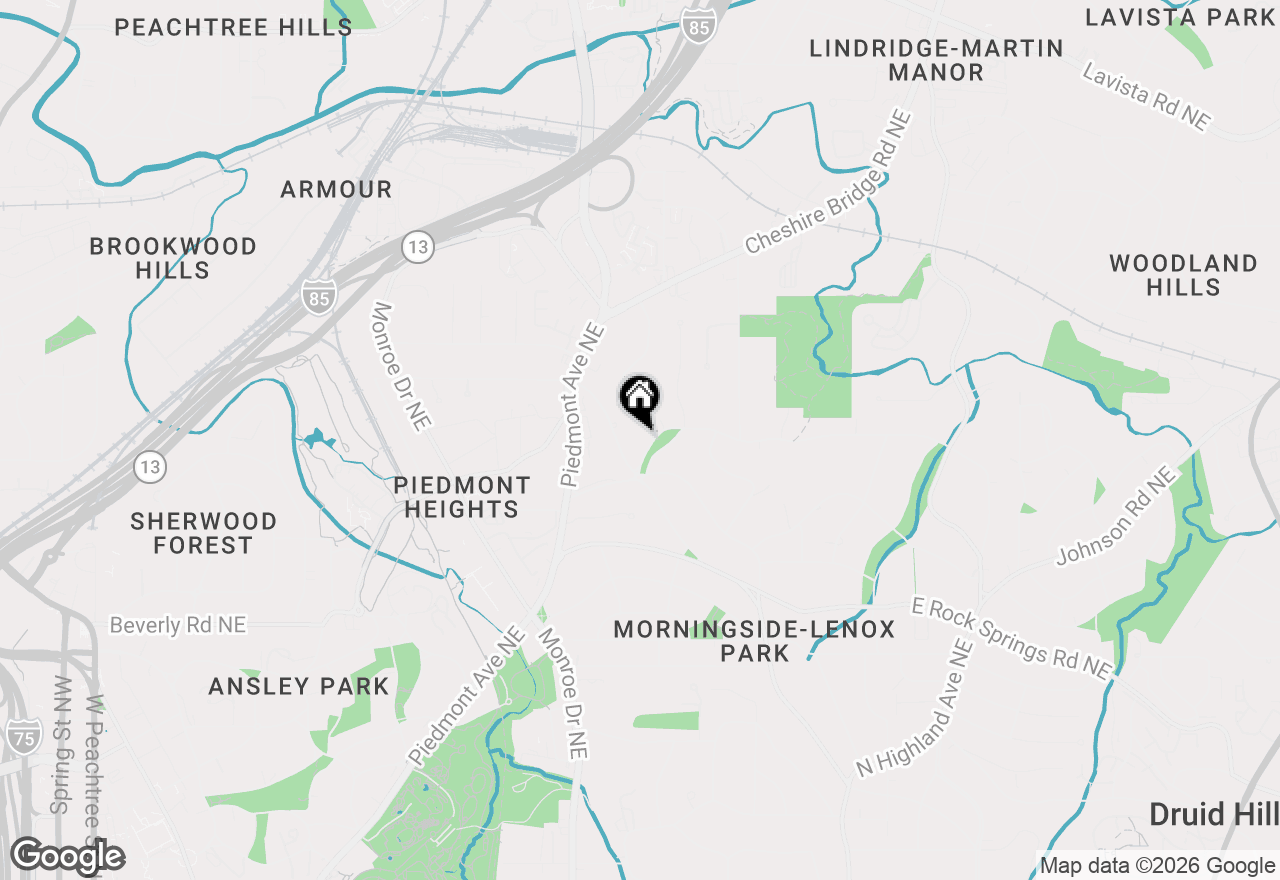 Map of 738 Wildwood Road, Atlanta, GA 30324