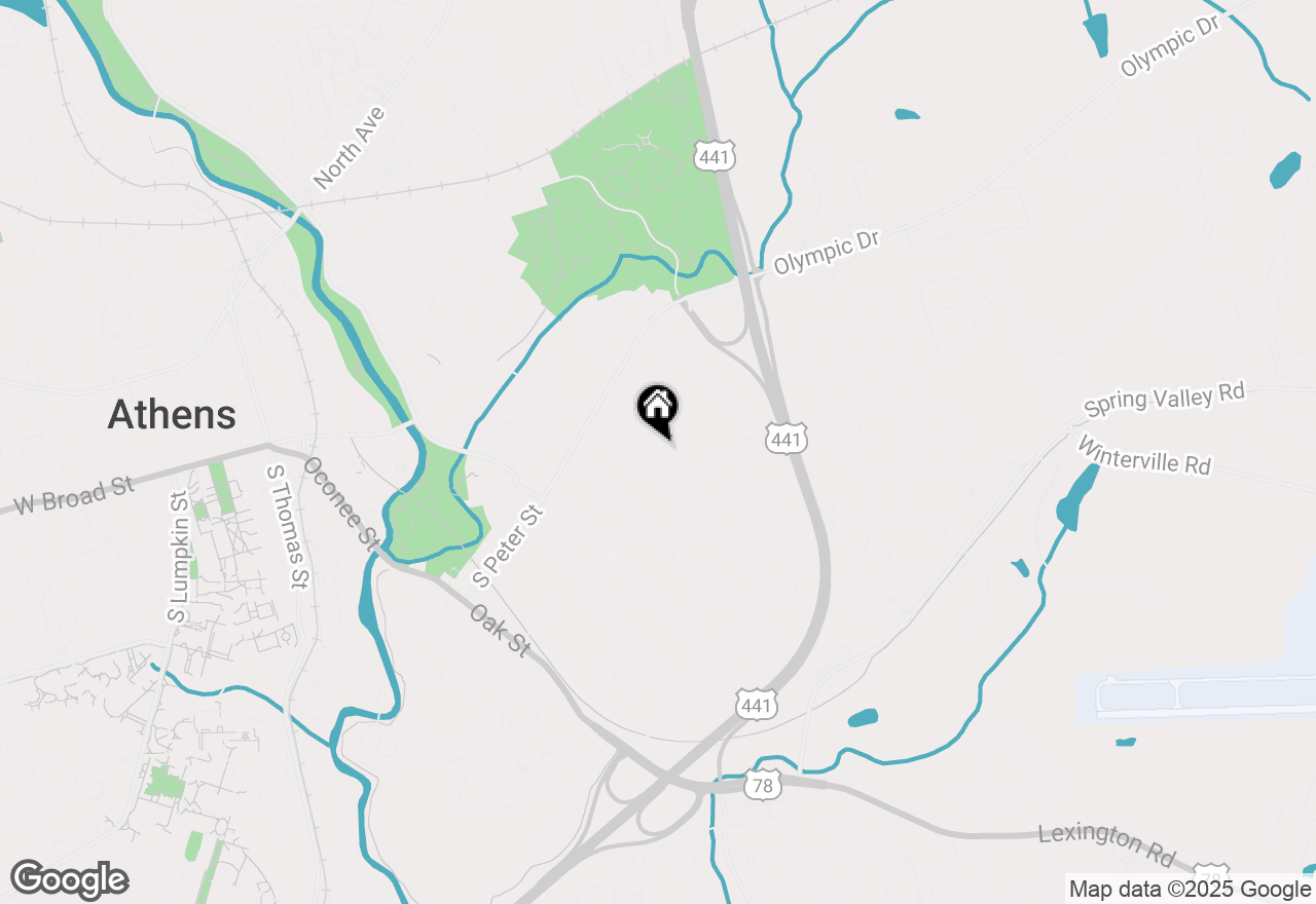 Map of 250 Fairview Street, Athens, GA 30601