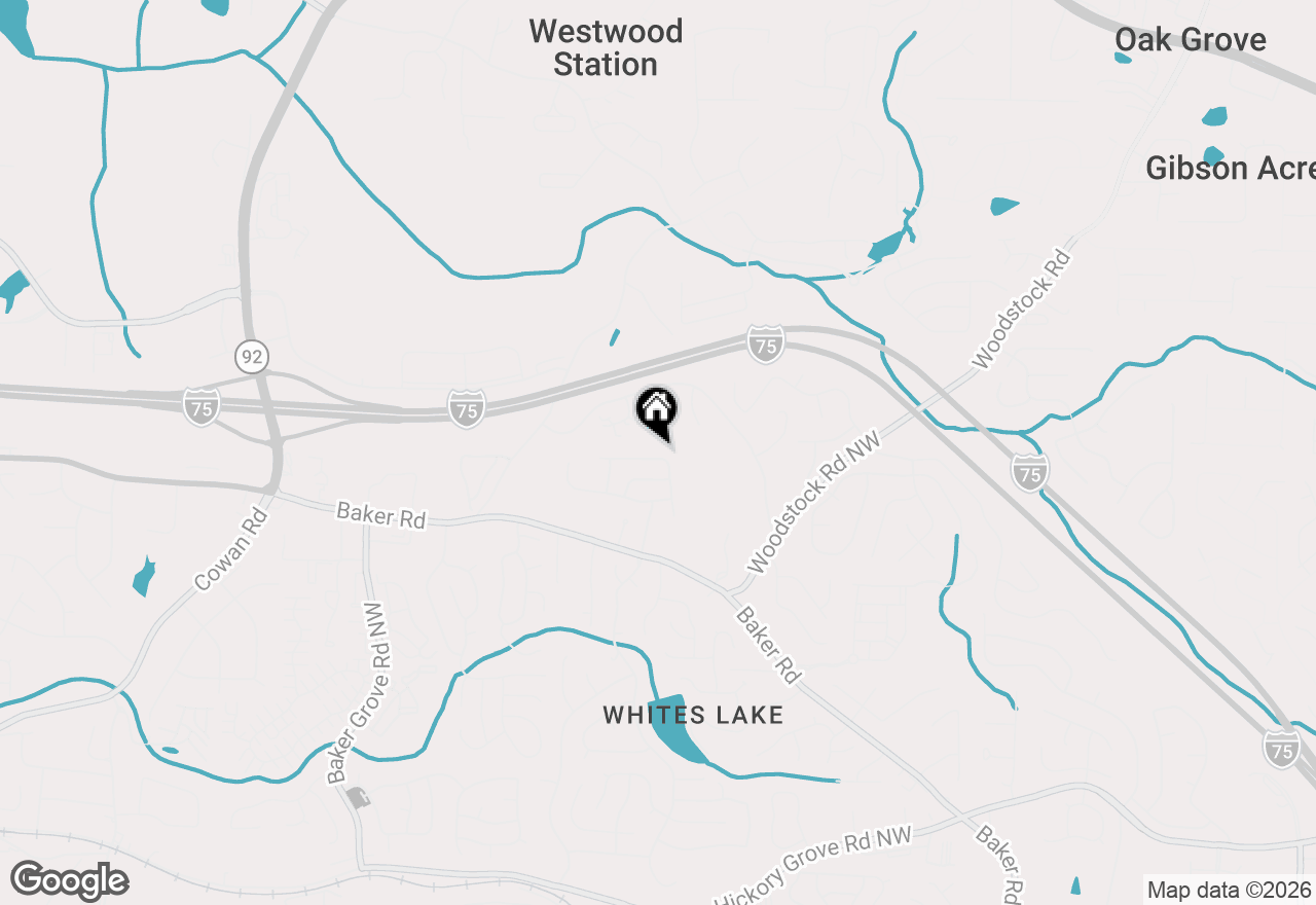 Map of 1077 Athena Court, Acworth, GA 30101