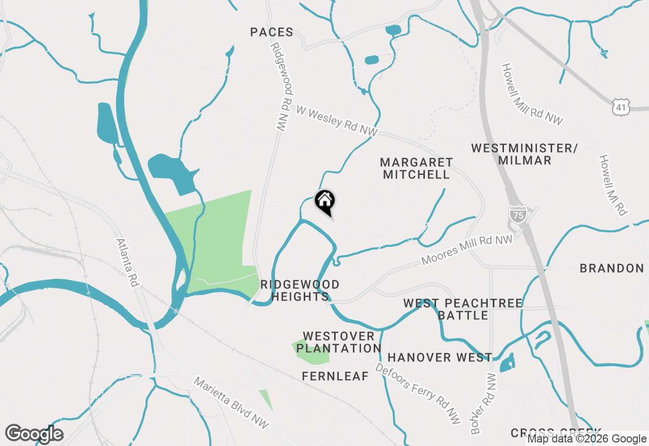 Map of 1736 Ridge Valley Court, Atlanta, GA 30327