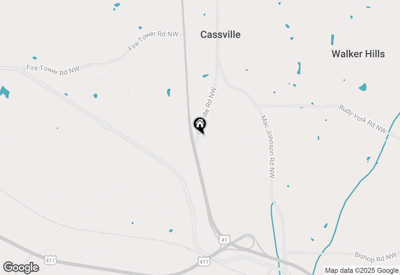 Map of 1404 Cassville Road Nw, Cartersville, GA 30121