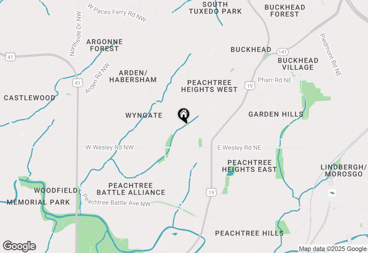 Map of 2820 Vernon Road Nw, Atlanta, GA 30305