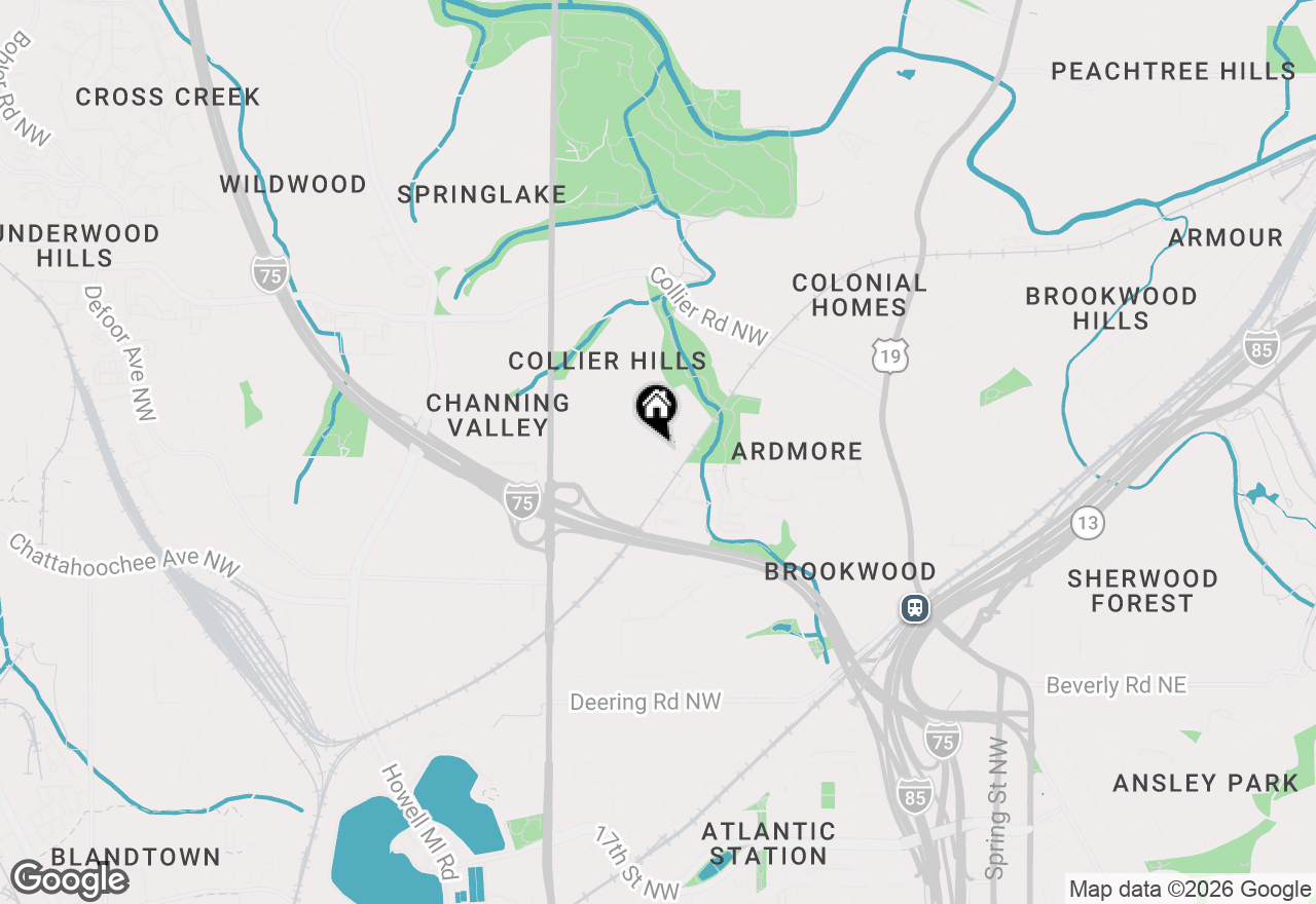 Map of 1822 Walthall Drive Nw, Atlanta, GA 30318
