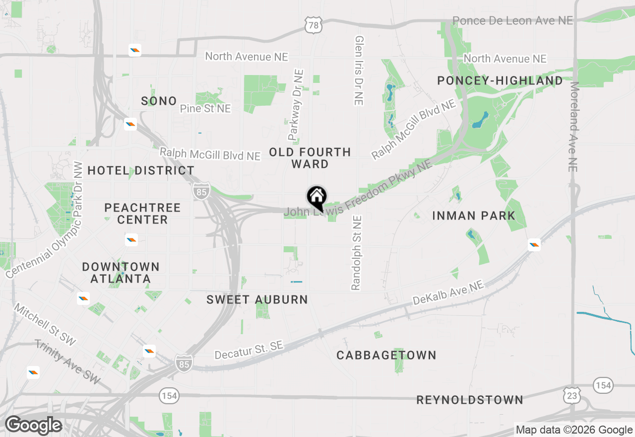 Map of 480 John Wesley Dobbs Avenue Ne #431, Atlanta, GA 30312