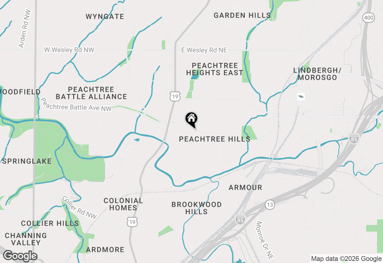 Map of 13 Roanoke Avenue Ne, Atlanta, GA 30305
