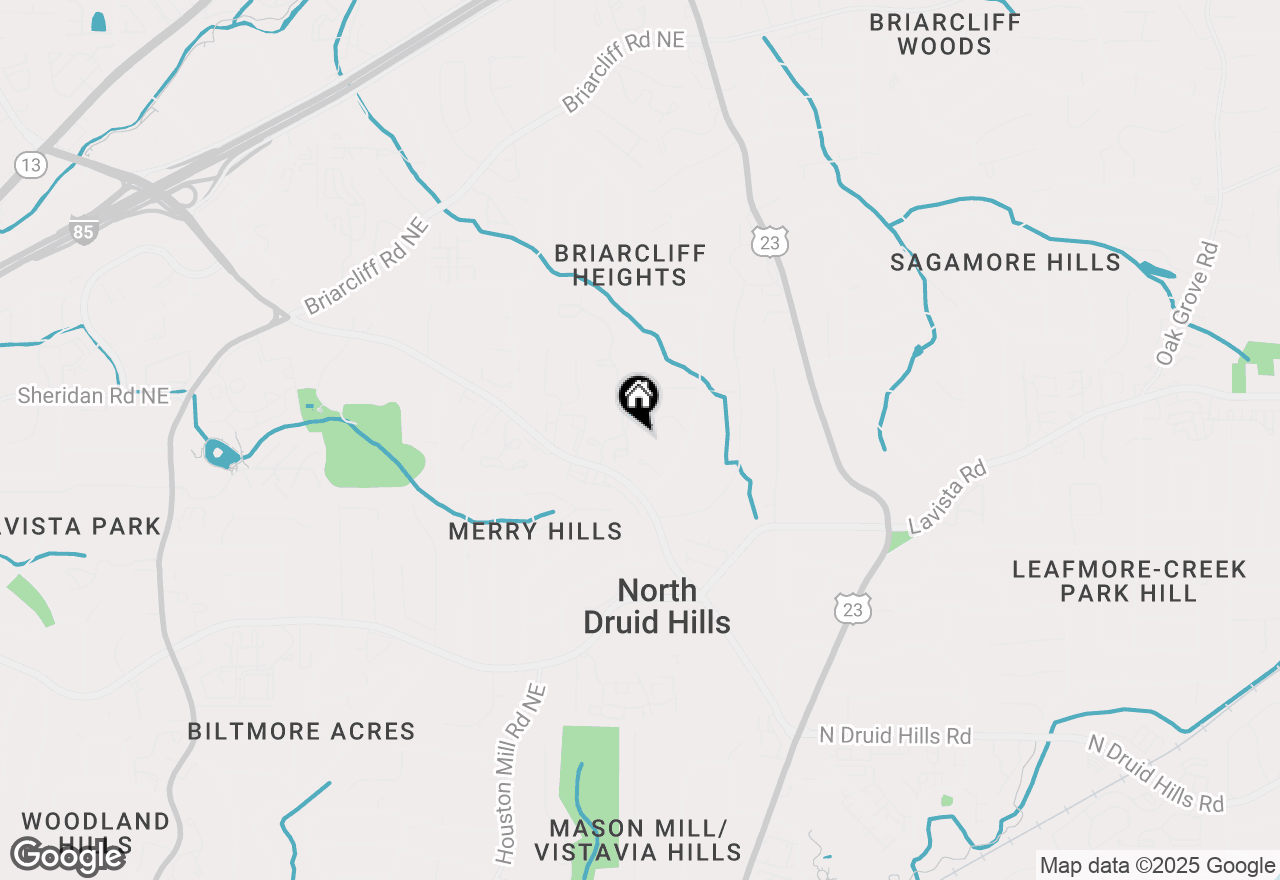 Map of 1822 Berkeley Oaks Lane Ne, Atlanta, GA 30329