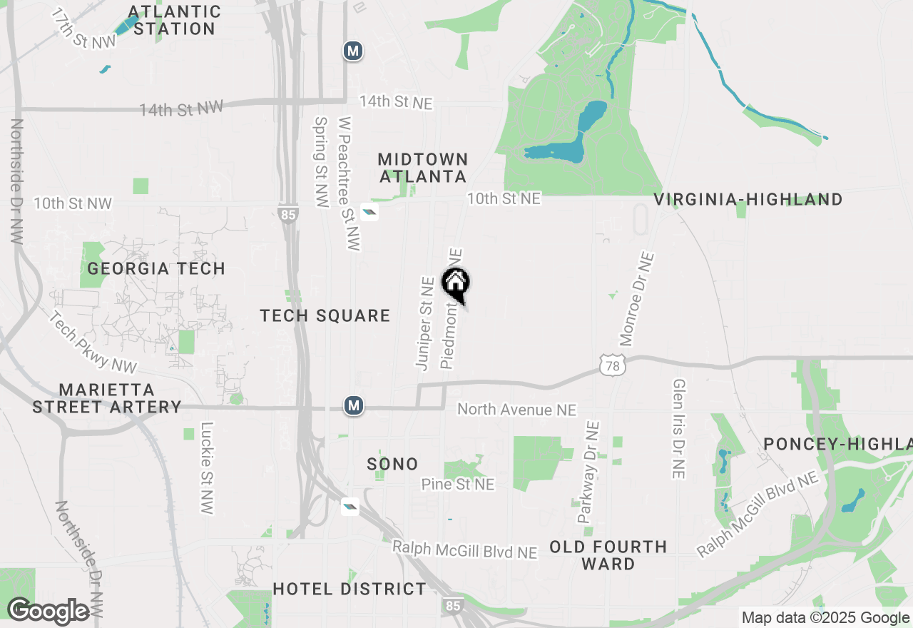 Map of 785 Piedmont Avenue Ne #E, Atlanta, GA 30308