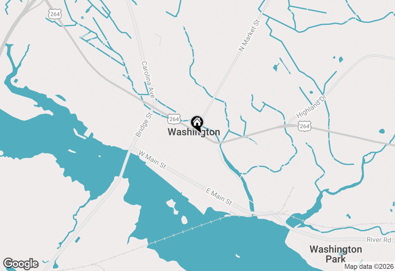 Map of 127 E 5th Street, Washington, NC 27889