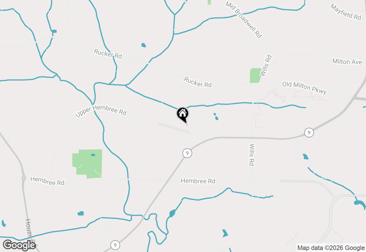 Map of 1270 Upper Hembree Road, Roswell, GA 30076