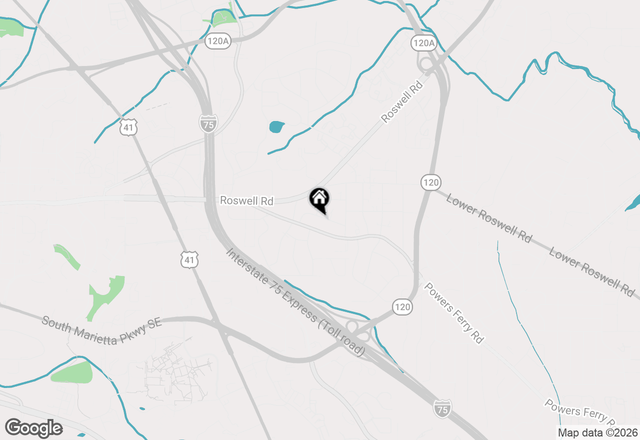 Map of 1530 Cloverdale Drive Se, Marietta, GA 30067
