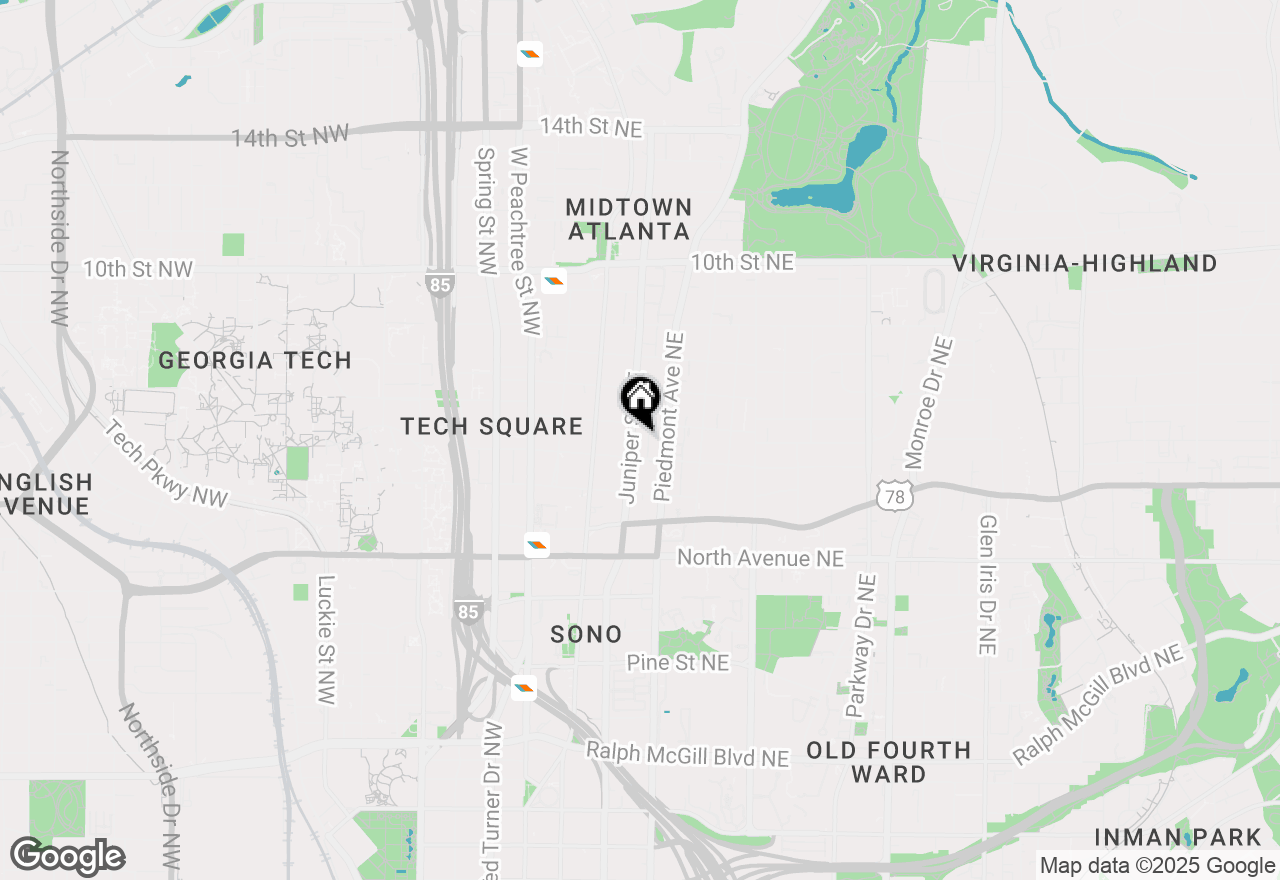 Map of 775 Juniper Street #601, Atlanta, GA 30308