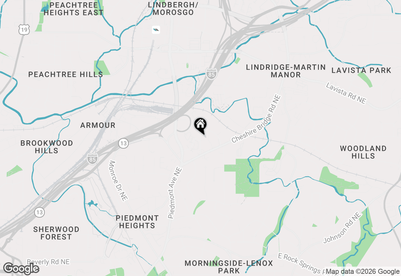 Map of 2053 Manchester Street Ne, Atlanta, GA 30324