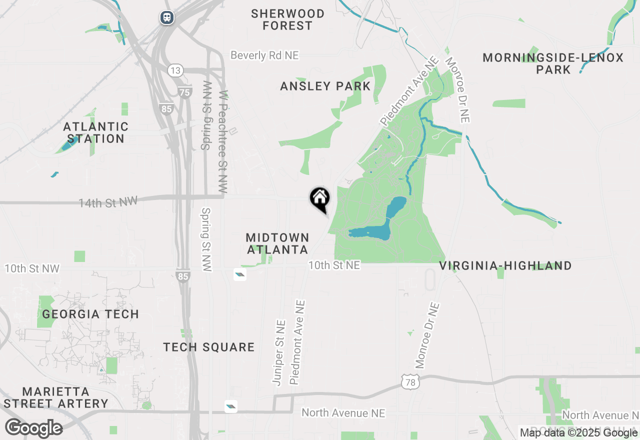 Map of 275 13th Street Ne #1106, Atlanta, GA 30309