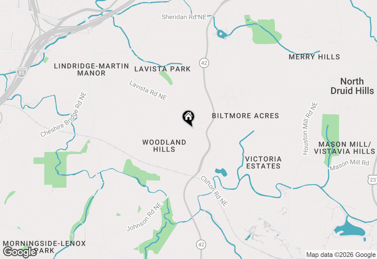 Map of 1150 Briar Vista Terrace Ne, Atlanta, GA 30324