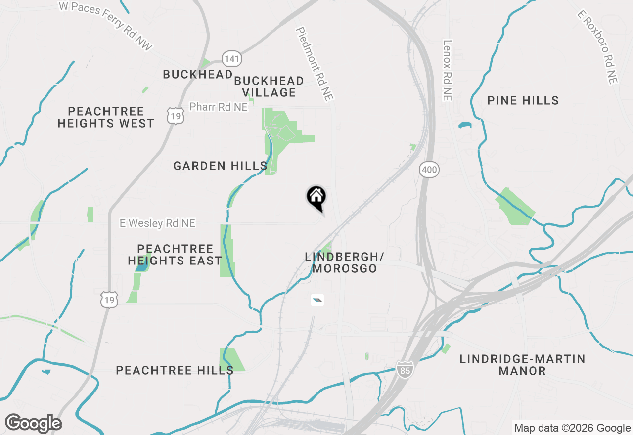 Map of 548 E Wesley Road, Atlanta, GA 30305