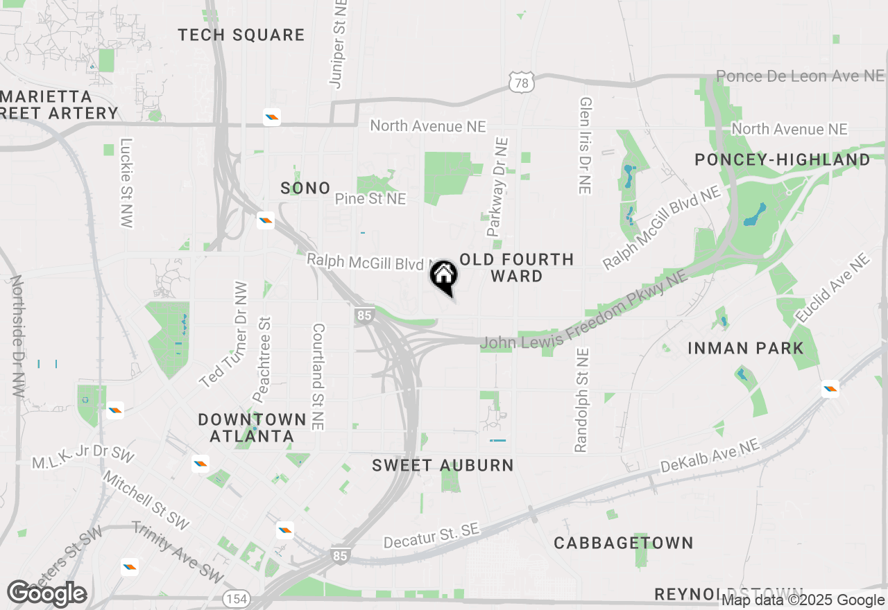 Map of 1037 Mcgill Park Avenue Ne, Atlanta, GA 30312
