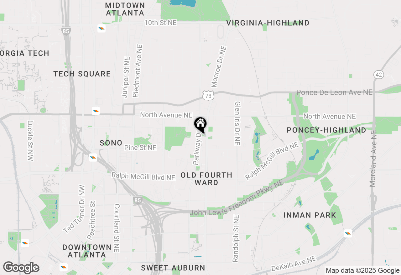 Map of 525 Parkway Drive #218, Atlanta, GA 30308