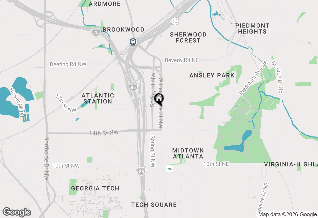 Map of 1280 W Peachtree Street Nw #3606, Atlanta, GA 30309
