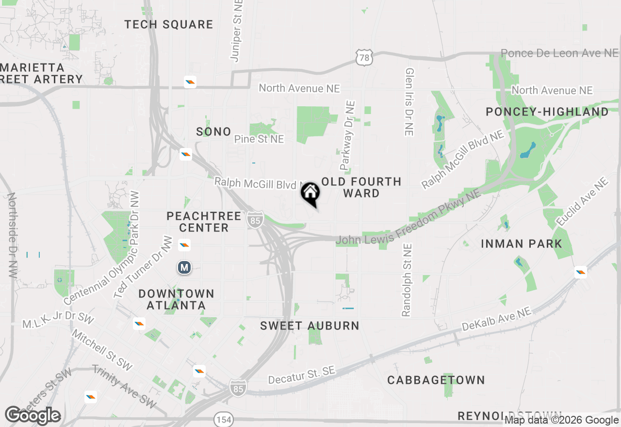 Map of 1001 Mcgill Park Avenue Ne, Atlanta, GA 30312