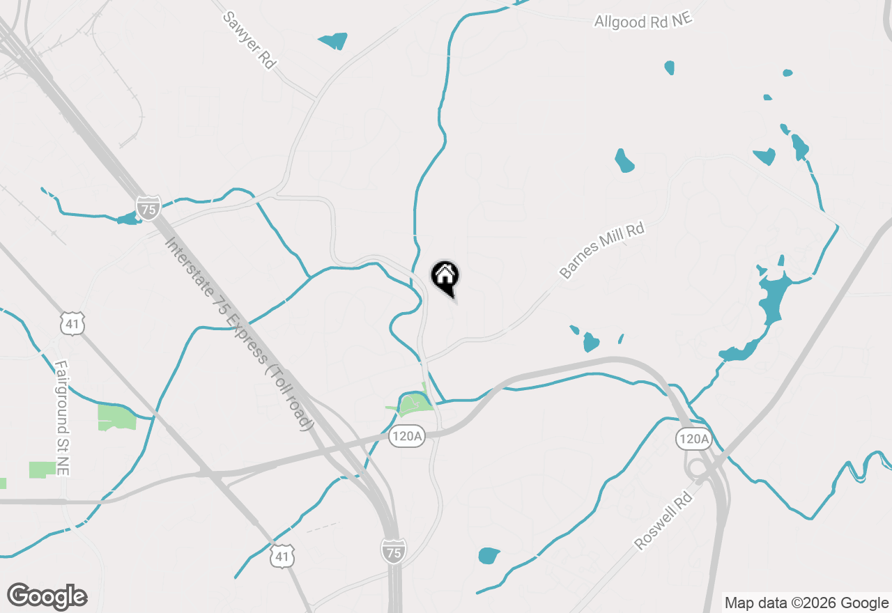 Map of 725 Anderson Walk, Marietta, GA 30062