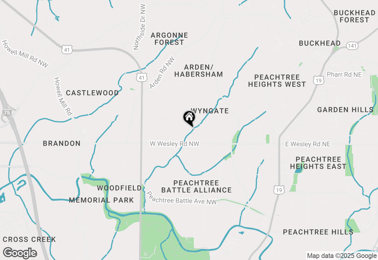 Map of 393 W Wesley Road Nw, Atlanta, GA 30305