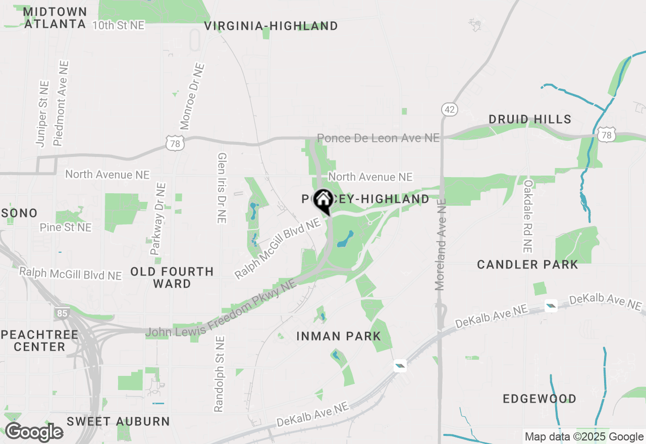 Map of 821 Ralph Mcgill Boulevard Ne #2113, Atlanta, GA 30306