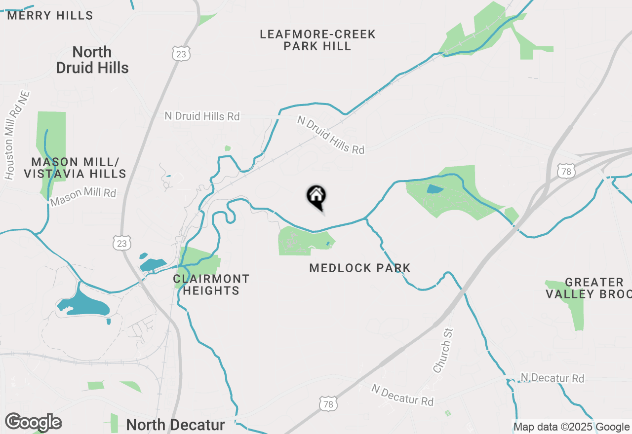 Map of 2343 Hunting Valley Drive, Decatur, GA 30033