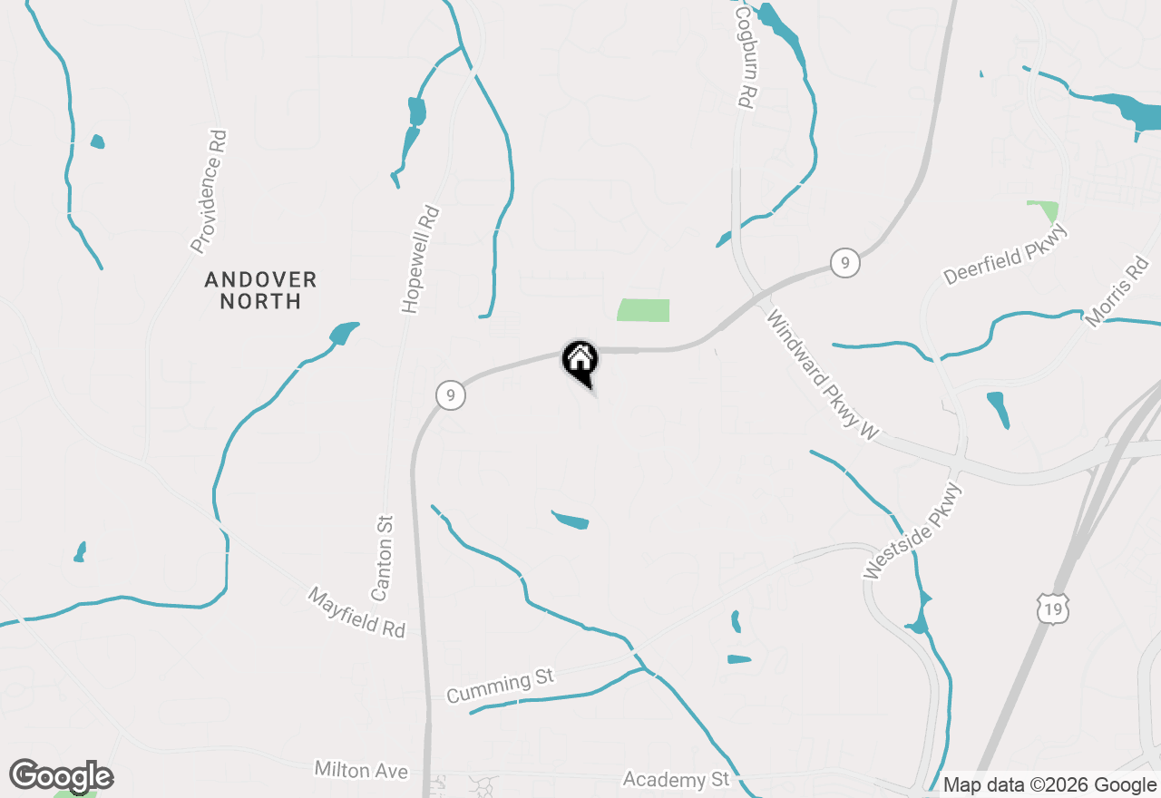 Map of 247 Water Oak Place, Alpharetta, GA 30009