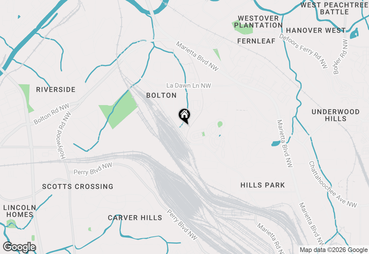 Map of 1910 Bay Line Lane Nw, Atlanta, GA 30318