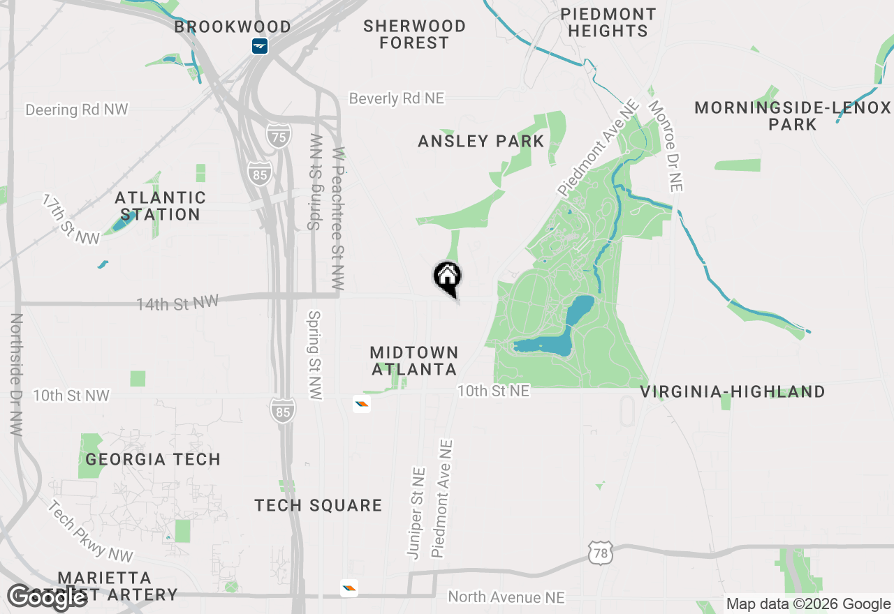Map of 195 14th Street Ne #2107, Atlanta, GA 30309