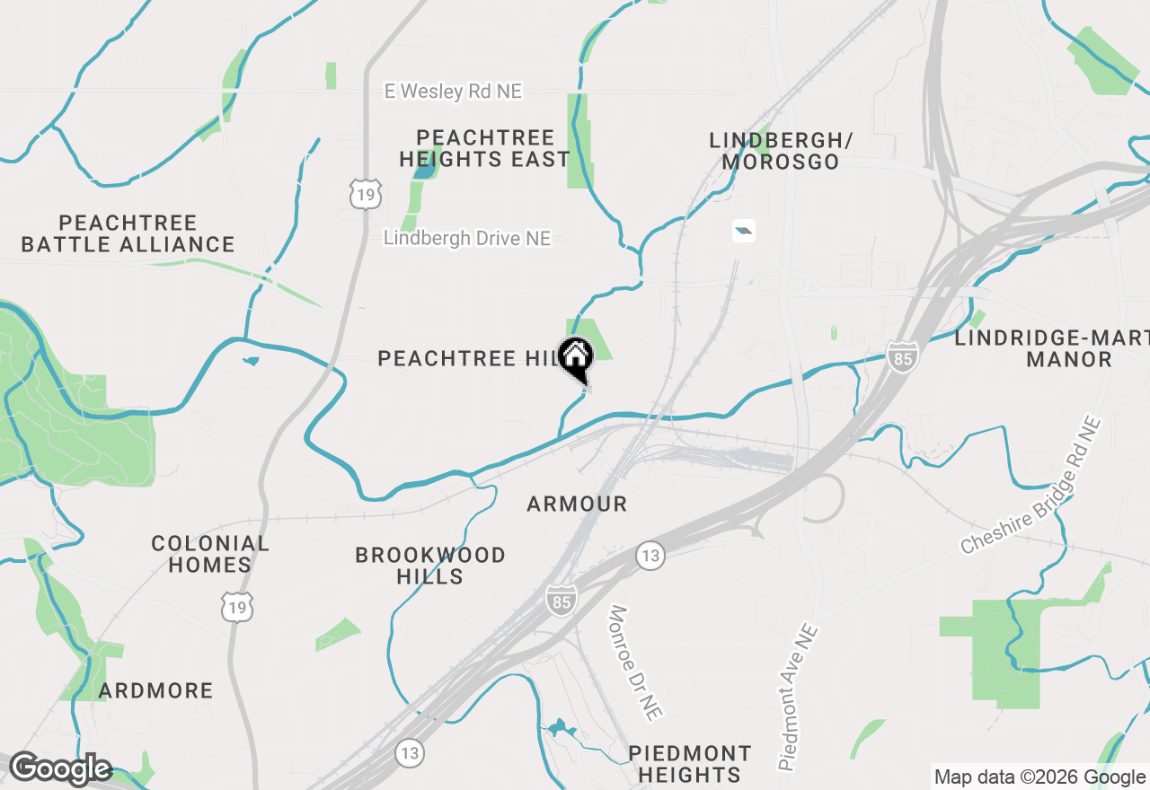 Map of 311 Peachtree Hills Avenue Ne #4A, Atlanta, GA 30305