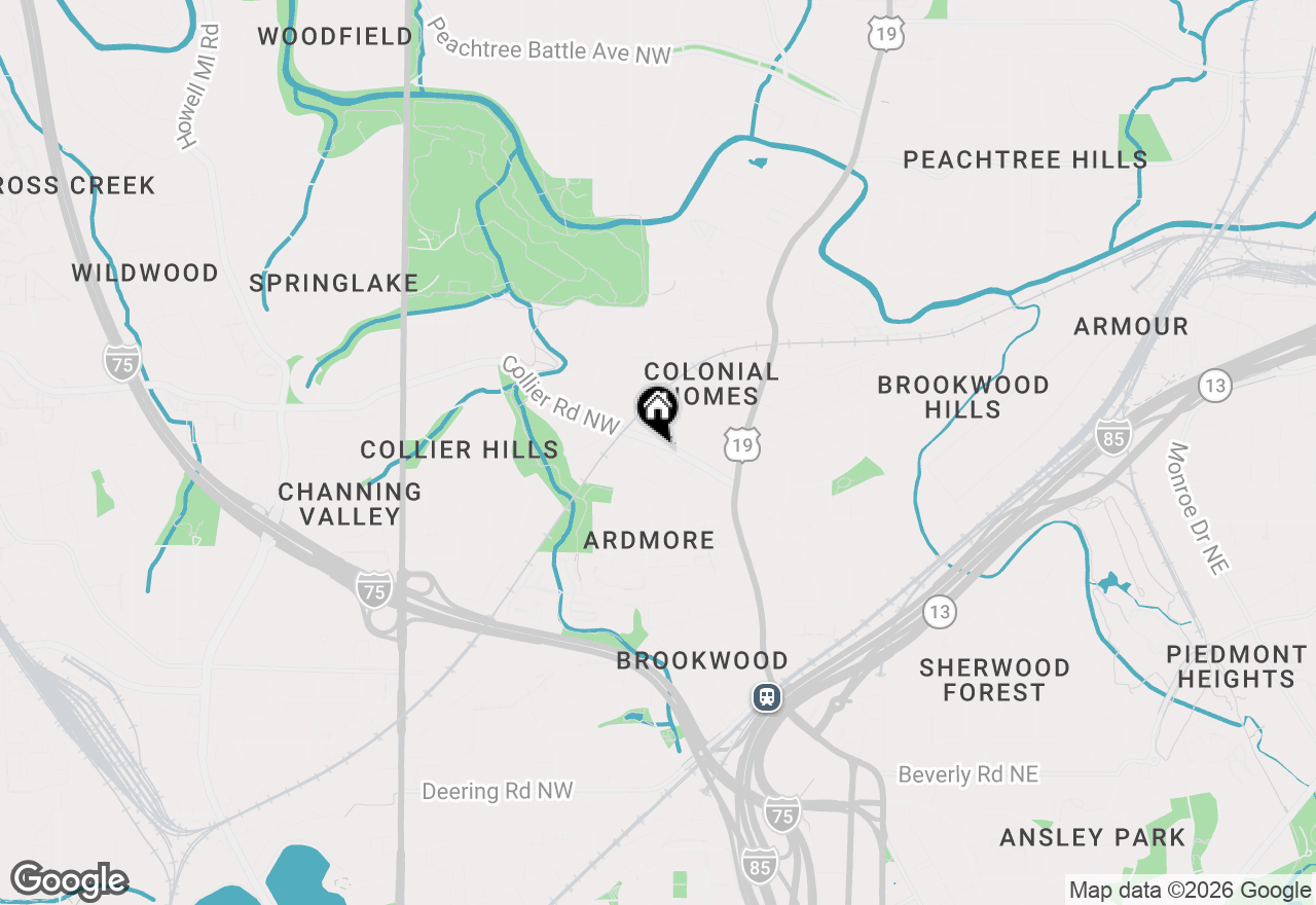 Map of 30 Collier Road #8, Atlanta, GA 30309