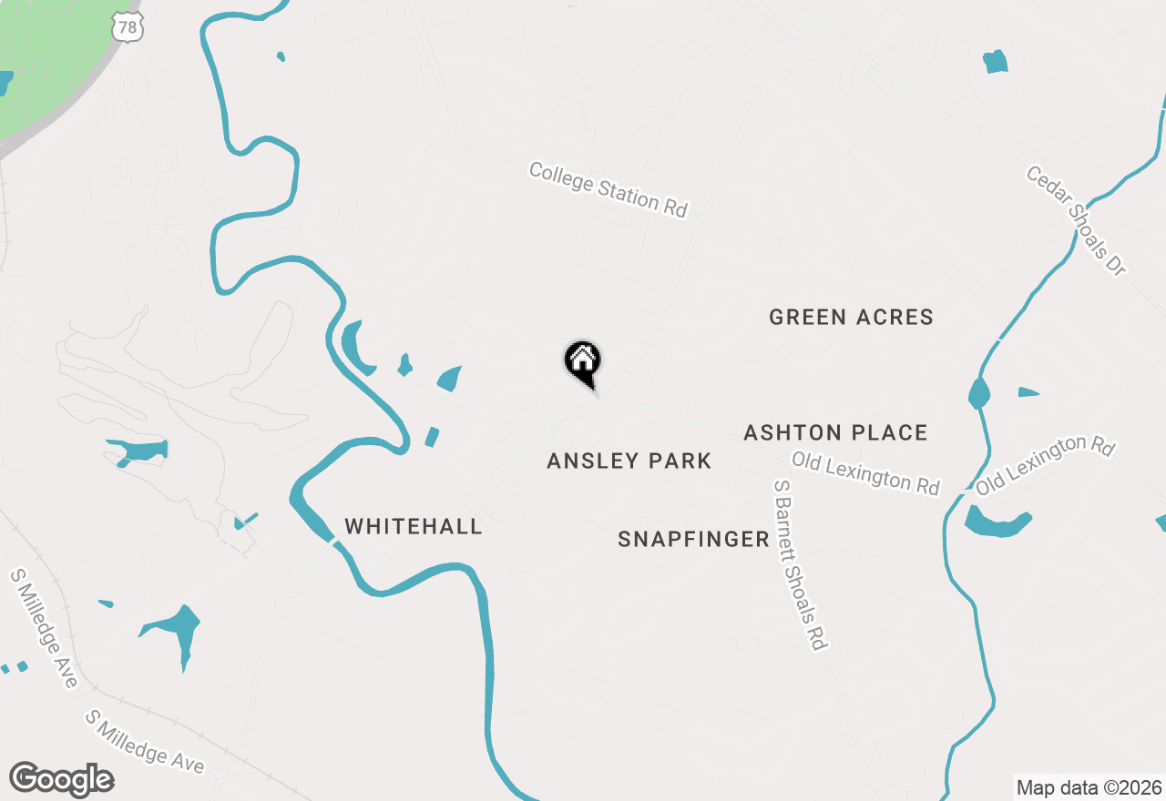 Map of 140 Whitehall Road, Athens, GA 30605
