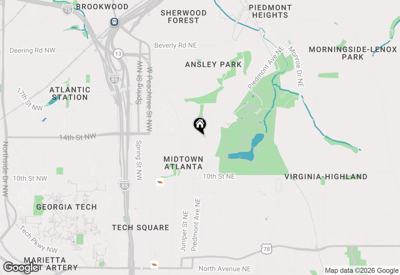 Map of 199 14th Street Ne #103, Atlanta, GA 30309