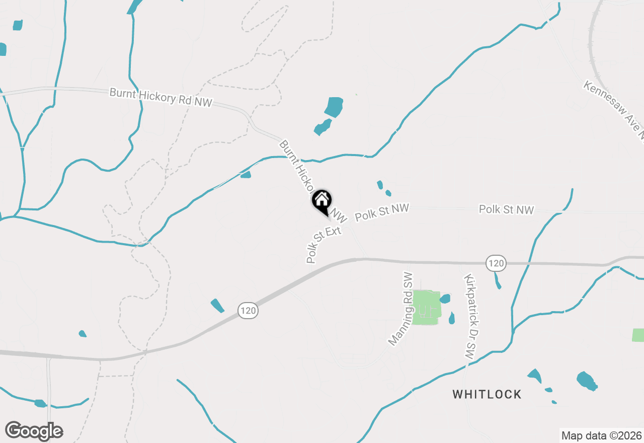 Map of 924 Burnt Hickory Circle Nw, Marietta, GA 30064