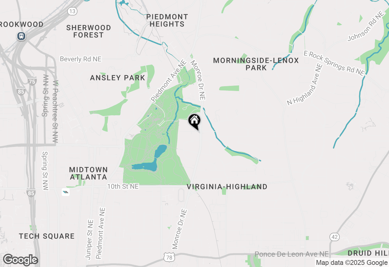 Map of 579 Amsterdam Avenue Ne, Atlanta, GA 30306