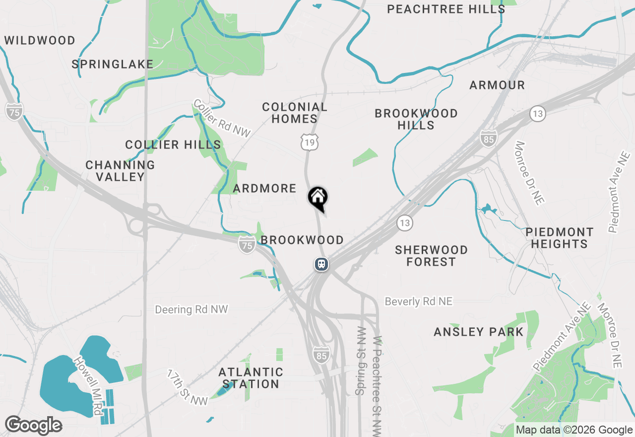 Map of 1765 Peachtree Street Nw #2G, Atlanta, GA 30309