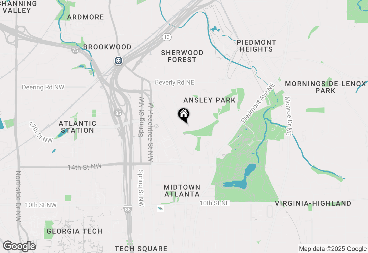 Map of 81 Peachtree Circle, Atlanta, GA 30309