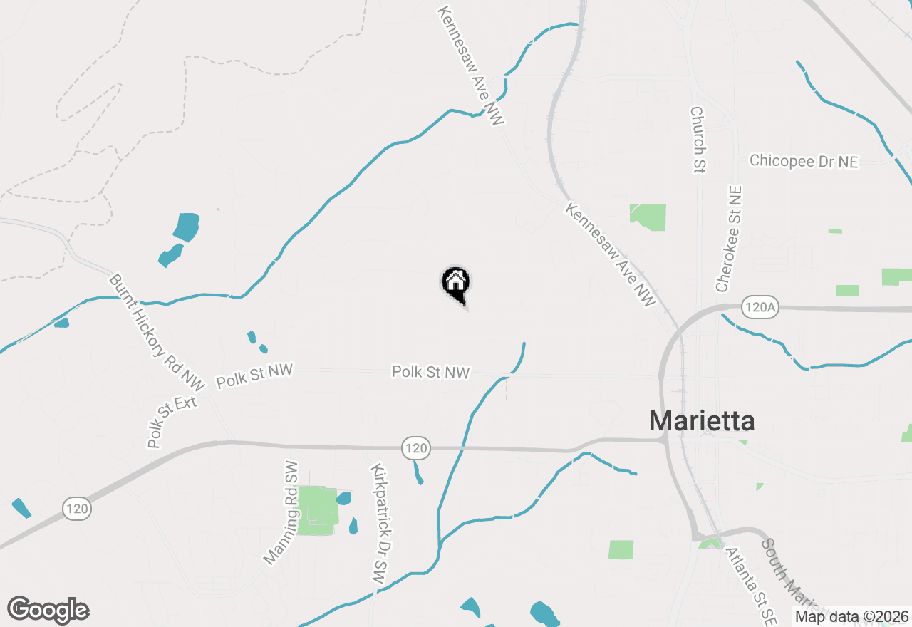 Map of 424 Cascade Drive Nw, Marietta, GA 30064