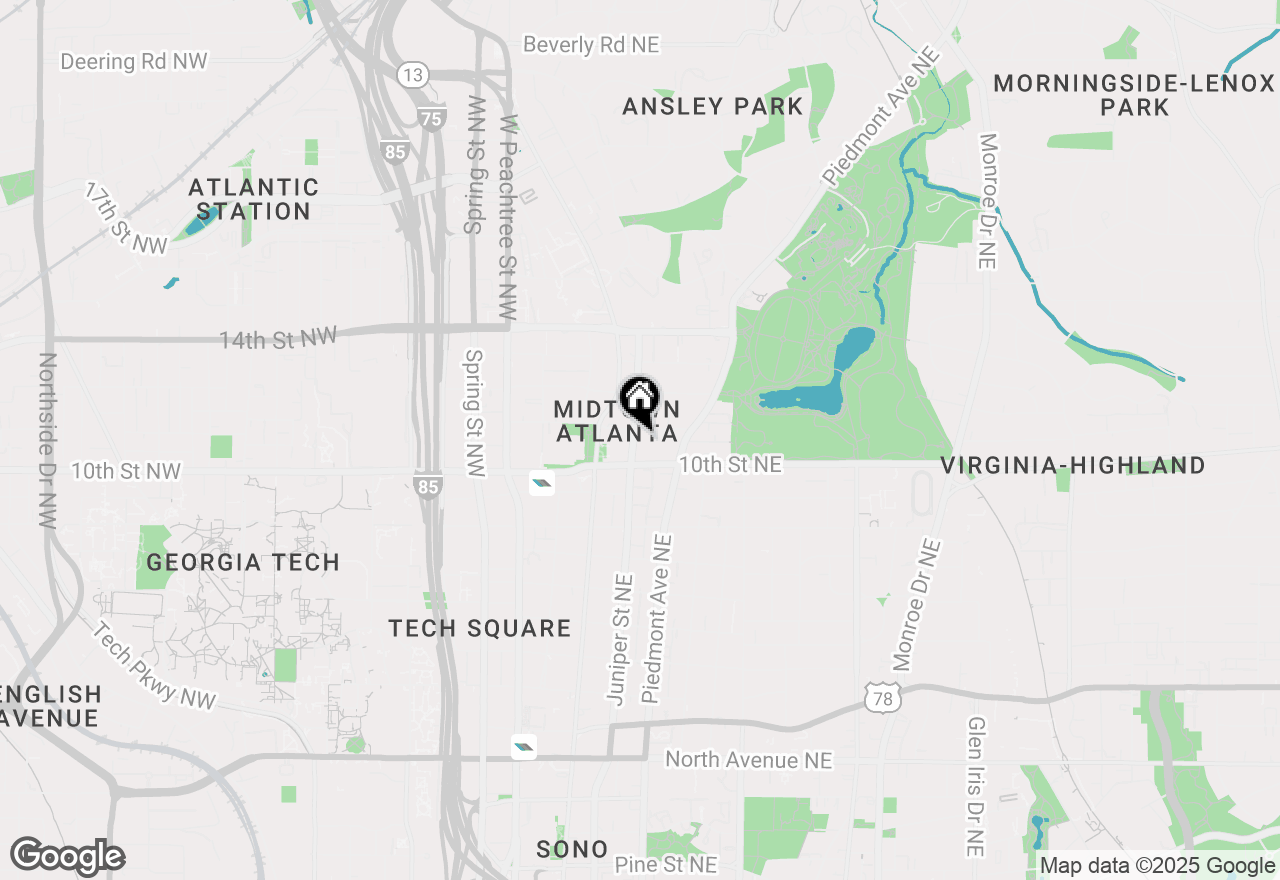 Map of 1023 Juniper Street Ne #203, Atlanta, GA 30309