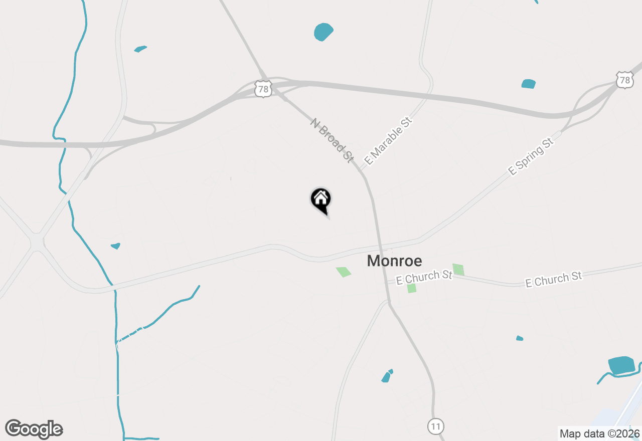 Map of 310 Walton Street, Monroe, GA 30655
